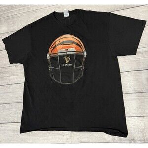Guinness Cincinnati Bengals Partnership Collab Graphic T Shirt Size XL Black